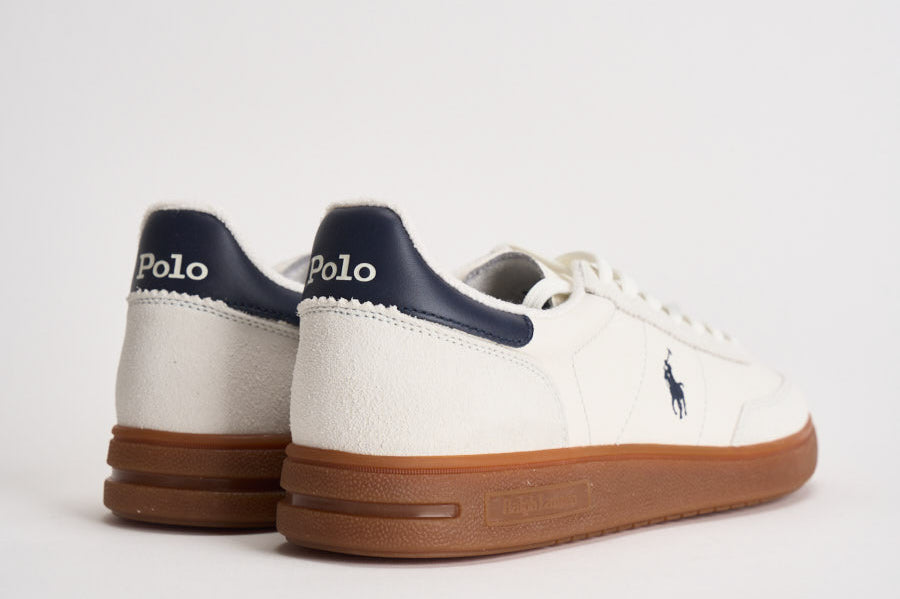 Sneakers uomo in suede bianco 809973701 005 RALPH LAUREN 