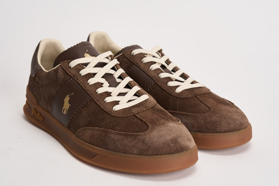 Sneakers uomo in suede marroni 809973707 001 RALPH LAUREN 