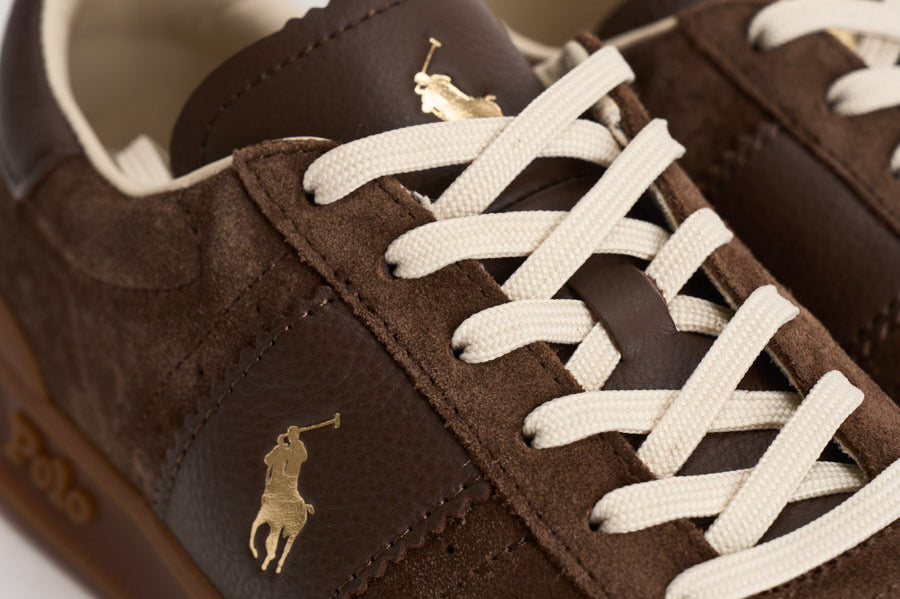 Sneakers uomo in suede marroni 809973707 001 RALPH LAUREN 