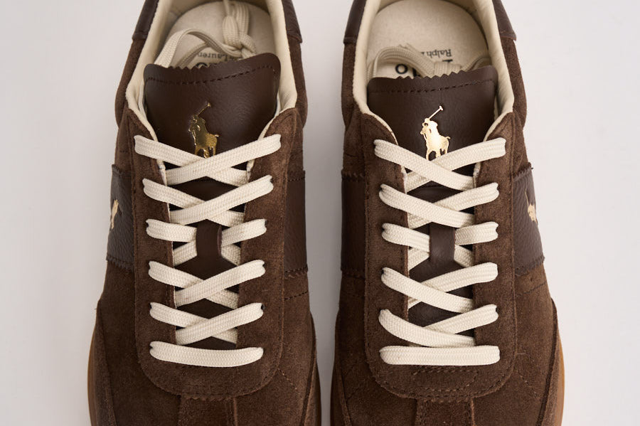 Sneakers uomo in suede marroni 809973707 001 RALPH LAUREN 