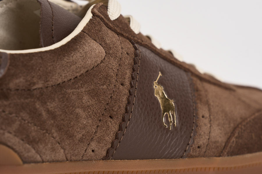 Sneakers uomo in suede marroni 809973707 001 RALPH LAUREN 