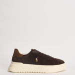 Sneakers uomo RLite Court in suede marroni 809P15729 001 RALPH LAUREN 