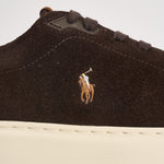 Sneakers uomo RLite Court in suede marroni 809P15729 001 RALPH LAUREN 