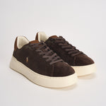 Sneakers uomo RLite Court in suede marroni 809P15729 001 RALPH LAUREN 