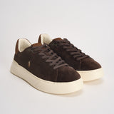 Sneakers uomo RLite Court in suede marroni 809P15729 001 RALPH LAUREN 