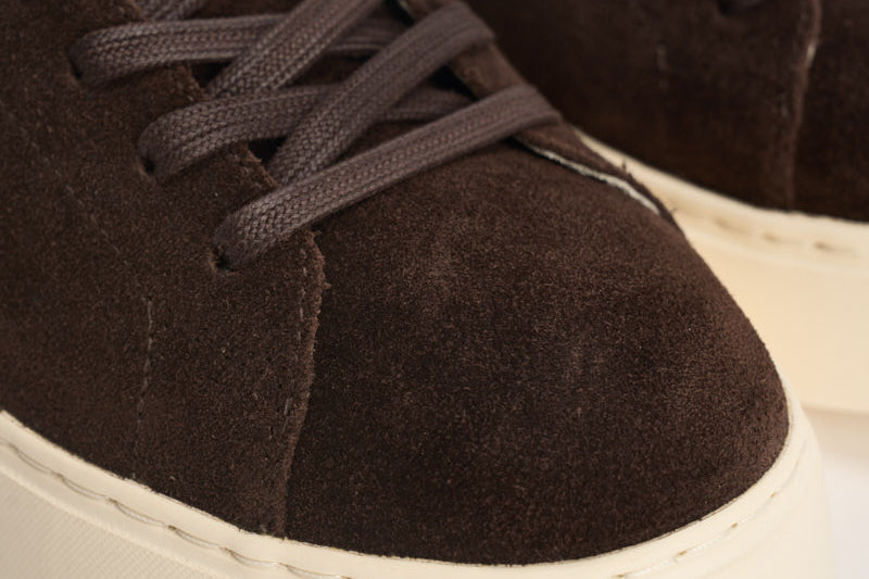 Sneakers uomo RLite Court in suede marroni 809P15729 001 RALPH LAUREN 