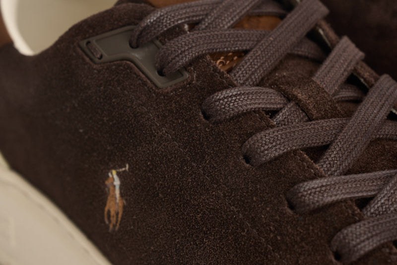 Sneakers uomo RLite Court in suede marroni 809P15729 001 RALPH LAUREN 