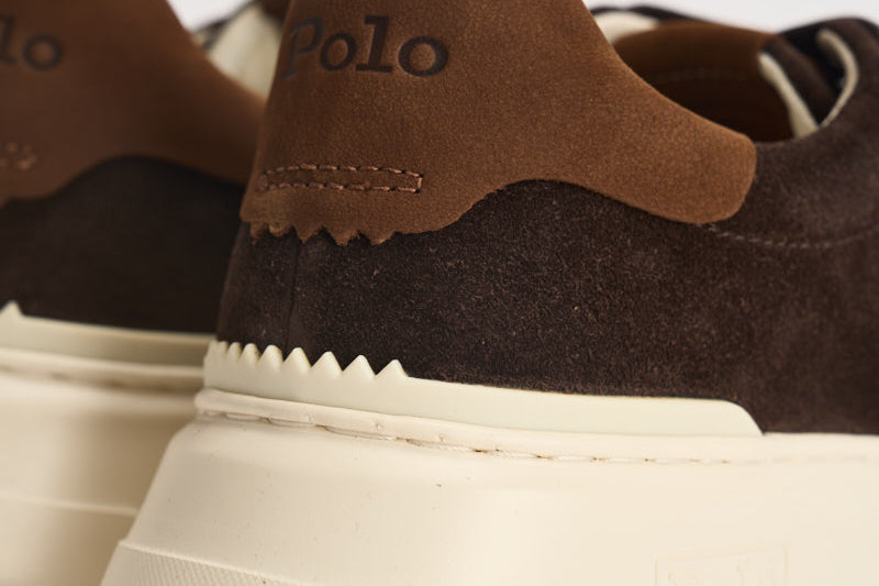 Sneakers uomo RLite Court in suede marroni 809P15729 001 RALPH LAUREN 