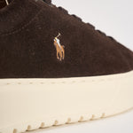 Sneakers uomo RLite Court in suede marroni 809P15729 001 RALPH LAUREN 
