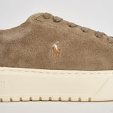 Sneakers uomo RLite Court in suede tortora 809P15729 002 RALPH LAUREN 