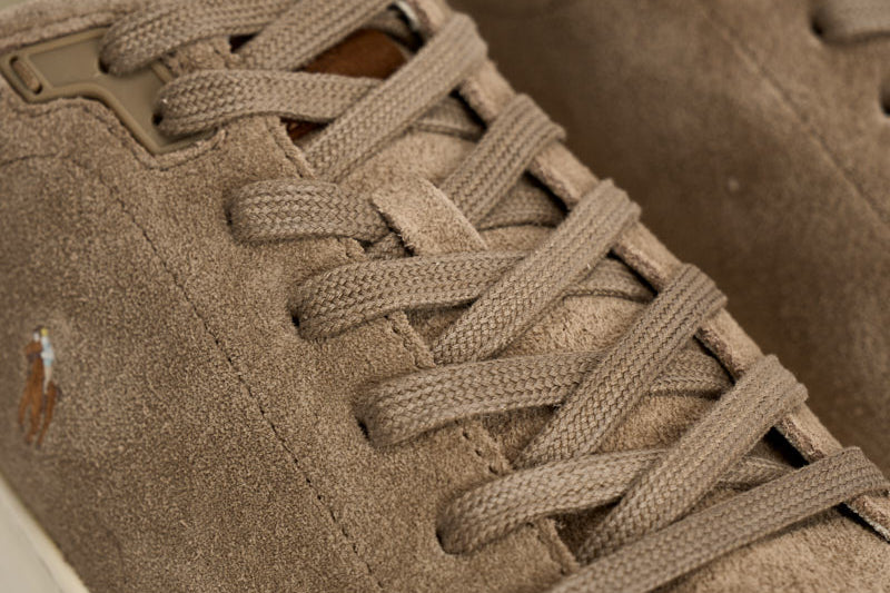 Sneakers uomo RLite Court in suede tortora 809P15729 002 RALPH LAUREN 