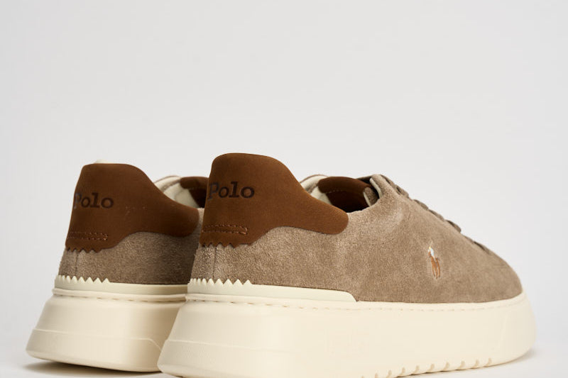 Sneakers uomo RLite Court in suede tortora 809P15729 002 RALPH LAUREN 