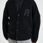 Cardigan uomo con bottoni nero MLM101071 BLACK REPRESENT 