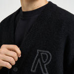 Cardigan uomo con bottoni nero MLM101071 BLACK REPRESENT 