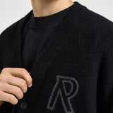 Cardigan uomo con bottoni nero MLM101071 BLACK REPRESENT 