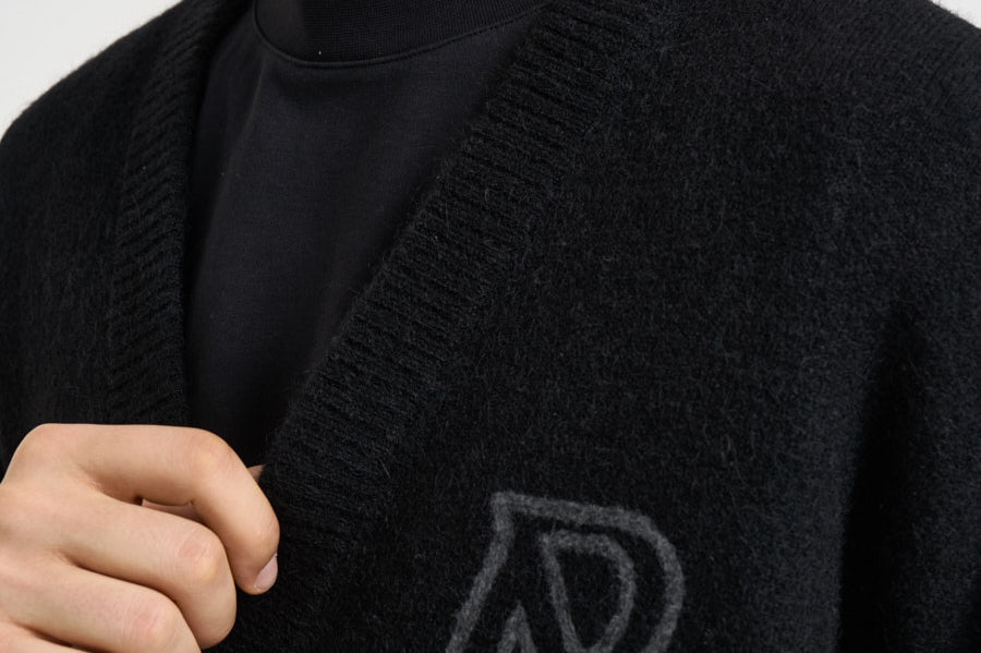 Cardigan uomo con bottoni nero MLM101071 BLACK REPRESENT 