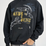Felpa uomo con cappuccio antracite MLM101185 WASHEDBLACK REPRESENT 