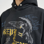 Felpa uomo con cappuccio antracite MLM101185 WASHEDBLACK REPRESENT 