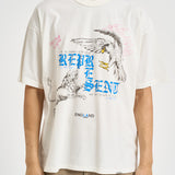 T-shirt uomo con stampa panna MLM101188 FLATWHITE REPRESENT 