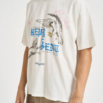 T-shirt uomo con stampa panna MLM101188 FLATWHITE REPRESENT 