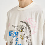 T-shirt uomo con stampa panna MLM101188 FLATWHITE REPRESENT 