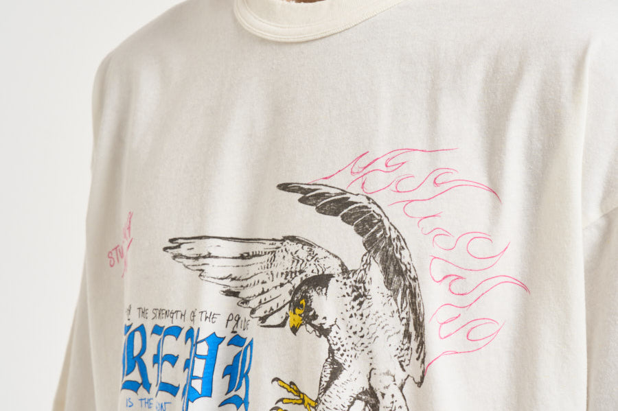 T-shirt uomo con stampa panna MLM101188 FLATWHITE REPRESENT 