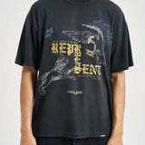 T-shirt uomo con stampa nera MLM101188 WASHEDBLACK REPRESENT 
