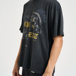 T-shirt uomo con stampa nera MLM101188 WASHEDBLACK REPRESENT 