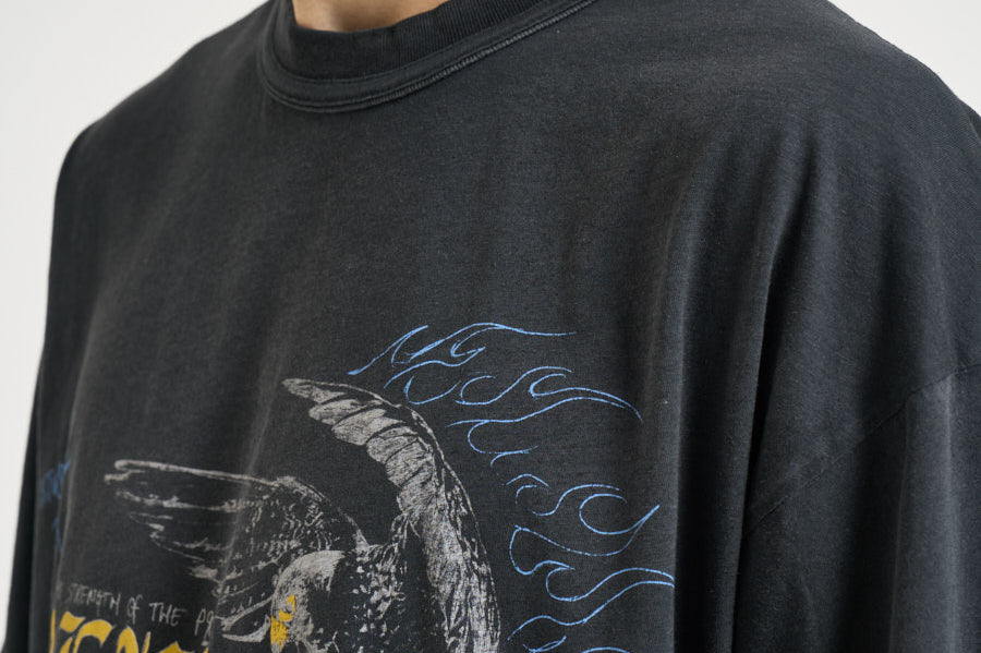 T-shirt uomo con stampa nera MLM101188 WASHEDBLACK REPRESENT 