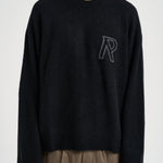 Maglia uomo girocollo nera MLM101197 BLACK REPRESENT 