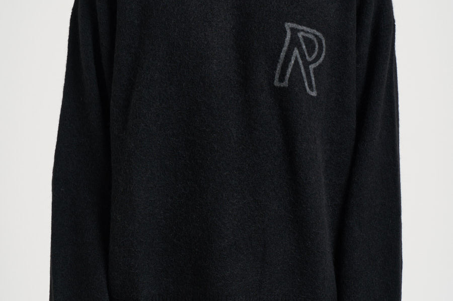 Maglia uomo girocollo nera MLM101197 BLACK REPRESENT 
