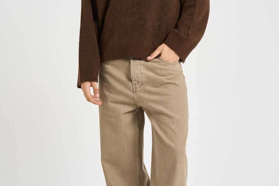 Maglia uomo girocollo marrone MLM101197 CHOCOLATE REPRESENT 