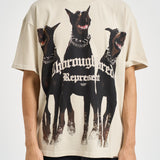 T-shirt uomo con stampa panna MLM41135 WHITE REPRESENT 