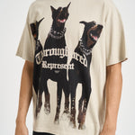 T-shirt uomo con stampa panna MLM41135 WHITE REPRESENT 