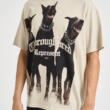 T-shirt uomo con stampa panna MLM41135 WHITE REPRESENT 
