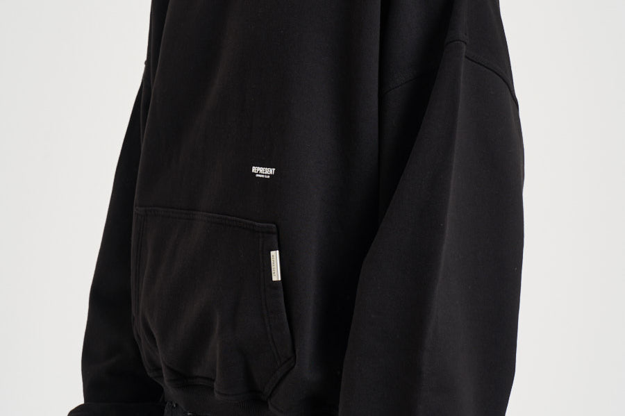 Felpa uomo con cappuccio nera OCM100041 BLACK REPRESENT 