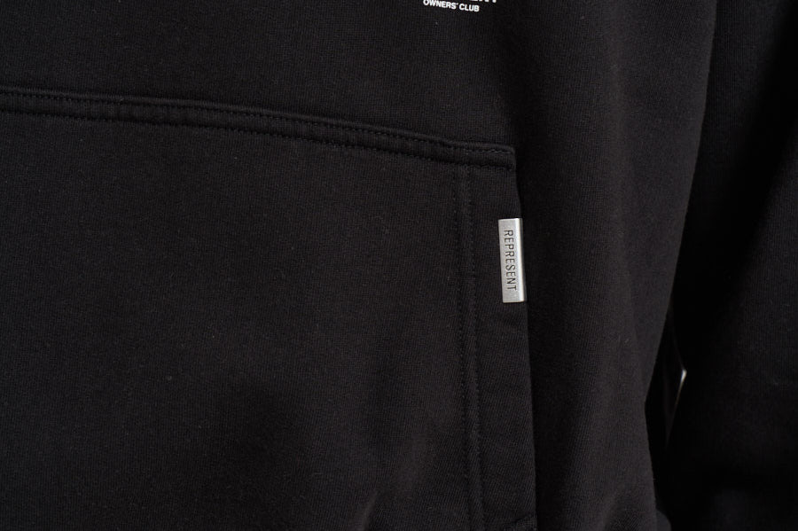 Felpa uomo con cappuccio nera OCM100041 BLACK REPRESENT 