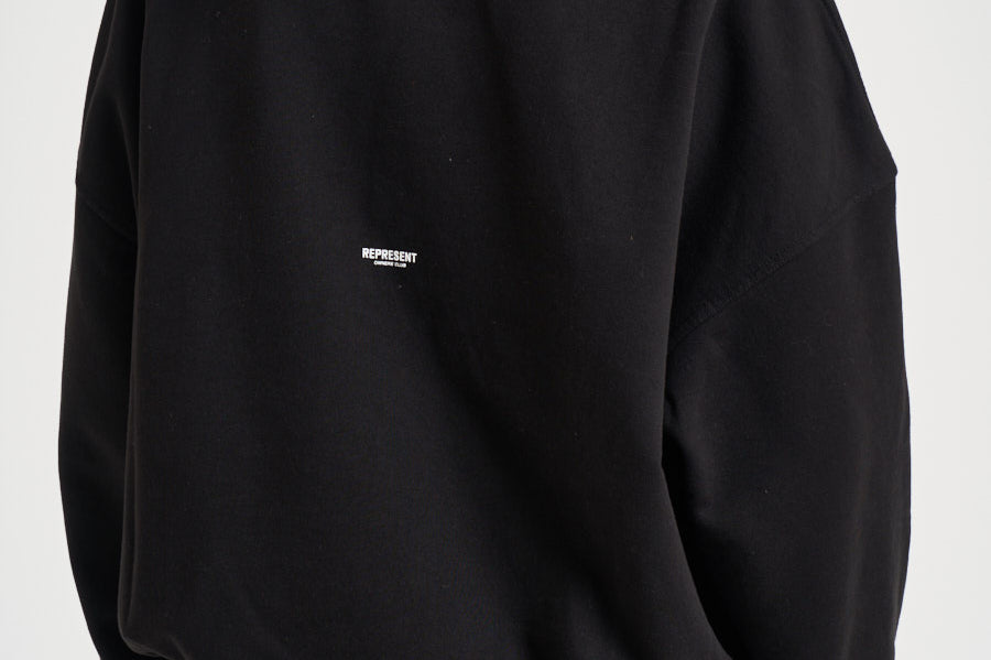 Felpa uomo con cappuccio nera OCM100041 BLACK REPRESENT 