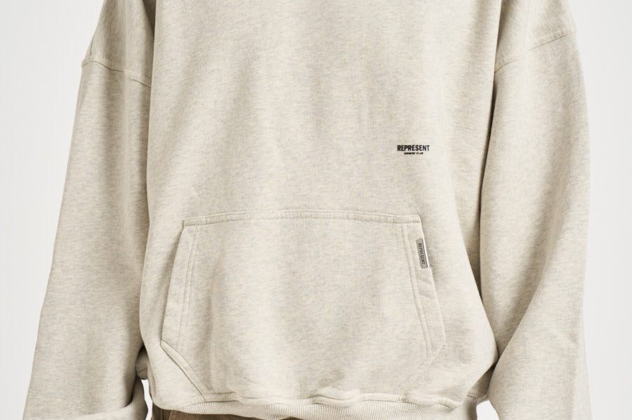 Felpa uomo con cappuccio grigio chiaro OCM100041 CRIMEARL REPRESENT 