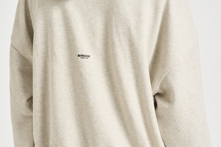 Felpa uomo con cappuccio grigio chiaro mélange OCM100041 CRIMEARL REPRESENT 