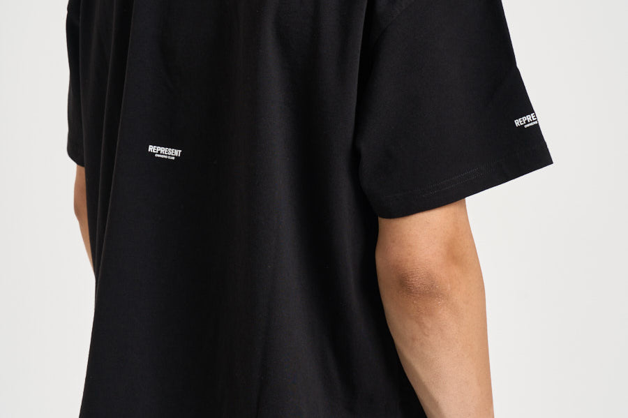 T-shirt uomo girocollo nera OCM100042 BLACK REPRESENT 