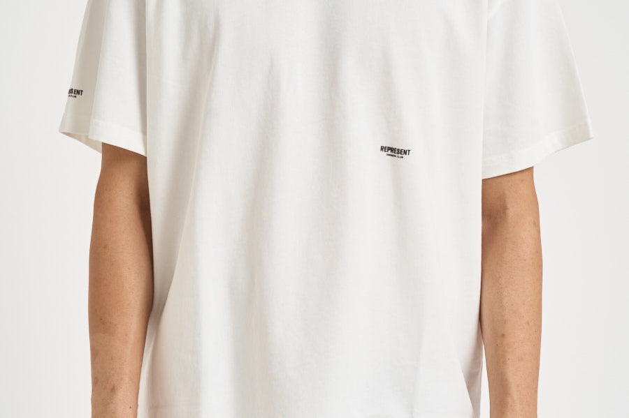 T-shirt uomo girocollo bianca OCM100042 FLATWHITE REPRESENT 