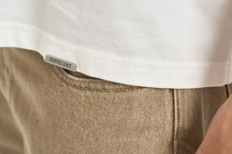 T-shirt uomo girocollo bianca OCM100042 FLATWHITE REPRESENT 