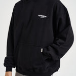 Felpa uomo con cappuccio Owner's Club nero OCM41113 BLACK REPRESENT 