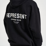 Felpa uomo con cappuccio Owner's Club nero OCM41113 BLACK REPRESENT 