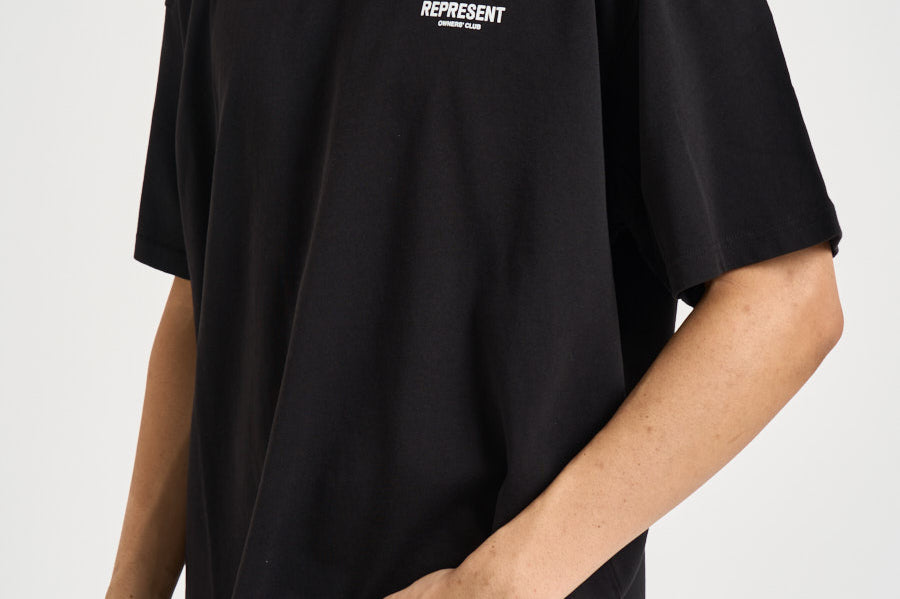 T-shirt uomo girocollo nera OCM41114 BLACK REPRESENT 