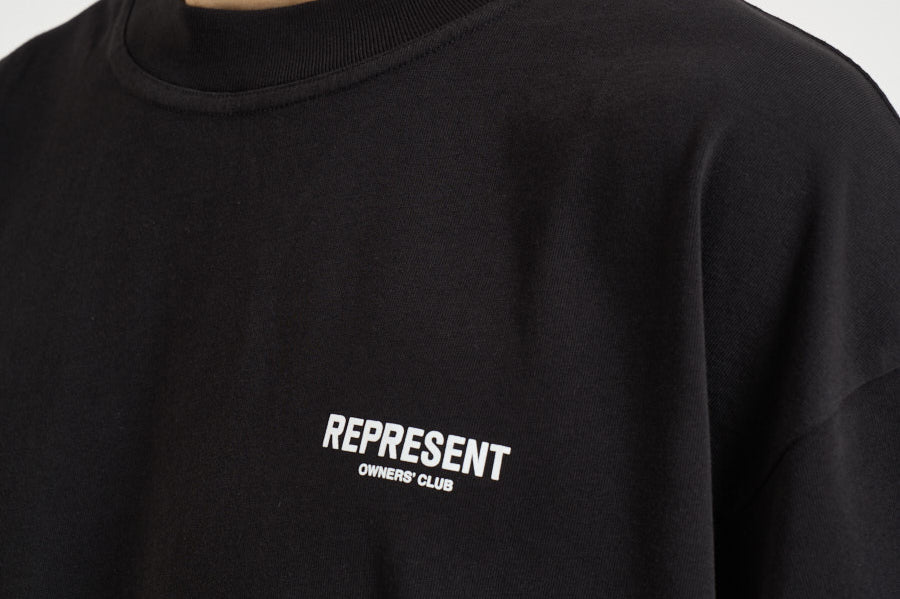 T-shirt uomo girocollo nera OCM41114 BLACK REPRESENT 