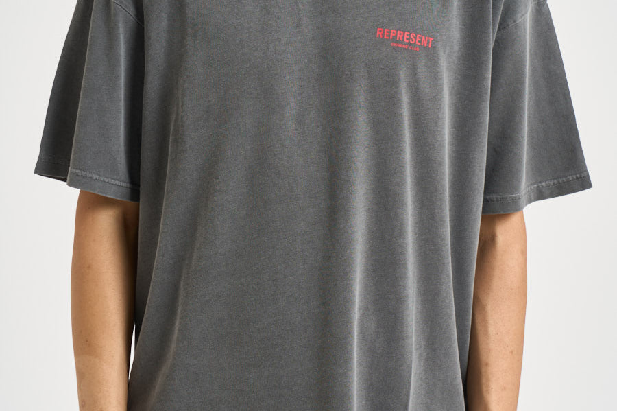 T-shirt uomo girocollo grigia OCM41114 WASHEDBLACK REPRESENT 