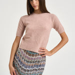 Maglia donna girocollo rosa 01021 ROSA30 ROBERTO COLLINA 