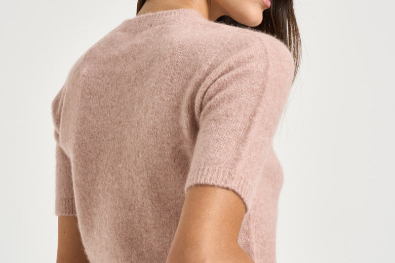 Maglia donna girocollo rosa 01021 ROSA30 ROBERTO COLLINA 